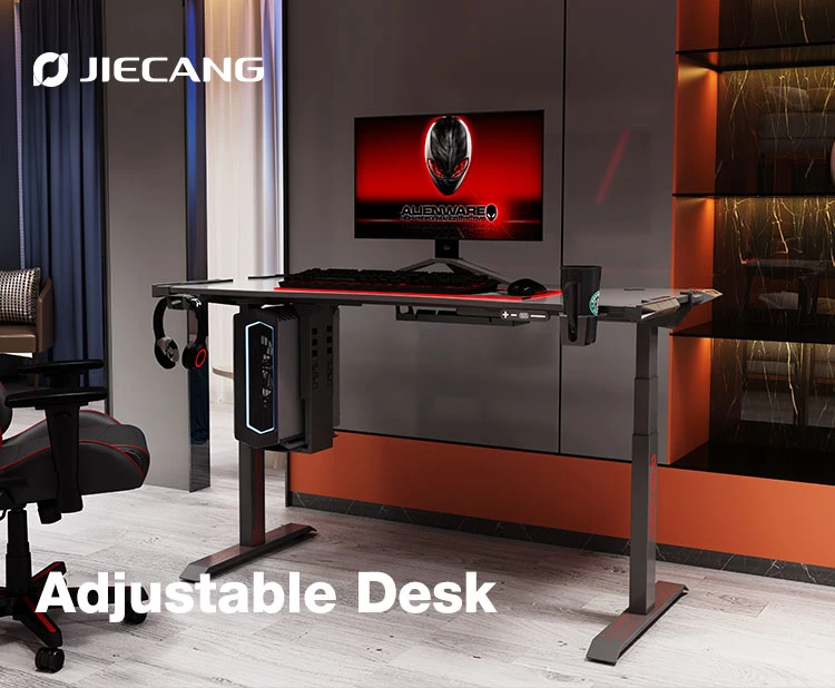 Jiecang Computer Gamer Electric Table Sitting Standing Office Adjustable Gaming Desk New